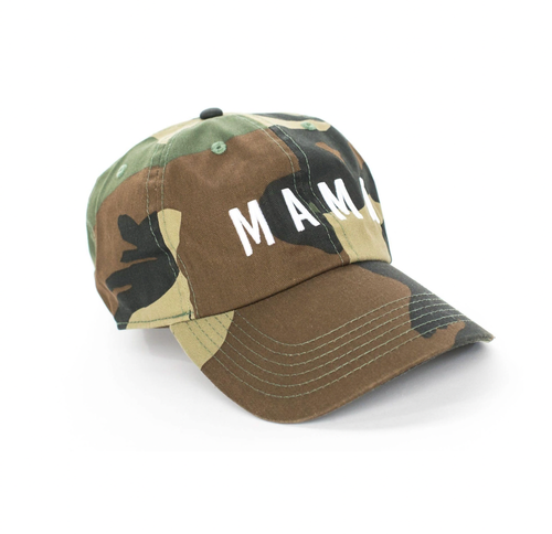 Adult Size: 25”
Black “MAMA” hat featuring adjustable back with metal closure. Letters are embroidered.