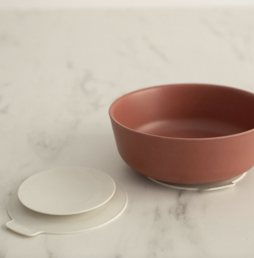 Made with non-toxic, food-grade silicone, this suction base set of two helps protect our kid's bamboo fiber dishware from falls & drops. For use, firmly stuck