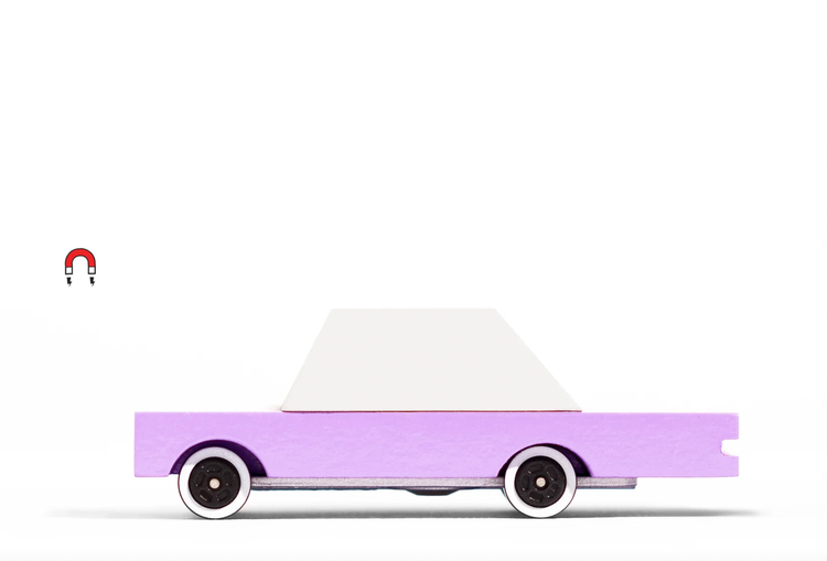 Get berry excited for our little Candycar. This lilac Candycar, is the berry best addition to your Candycar collection.
Materials & Info: Solid Beech wood, water