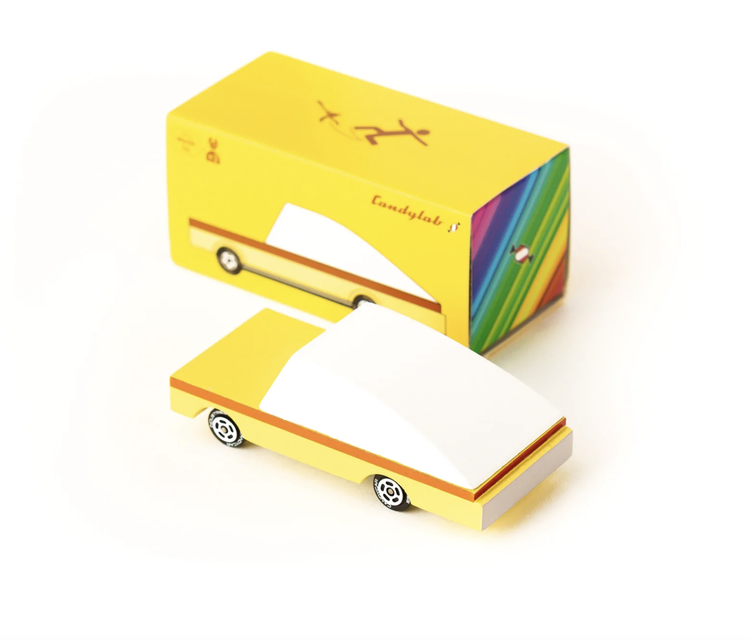 Our most apeeling Candycar yet, meet B.Nana! This cute Banana colored Candycar will have you craving some Banana Bread, a Banana Split maybe even Banana pudding?
Mat