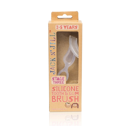 Soft silicone bristles, gentle on tiny teeth and sensitive gums, 100% medical/food grade silicone, BPA and PVC free.
Double sided - cleans top and bottom, front and
