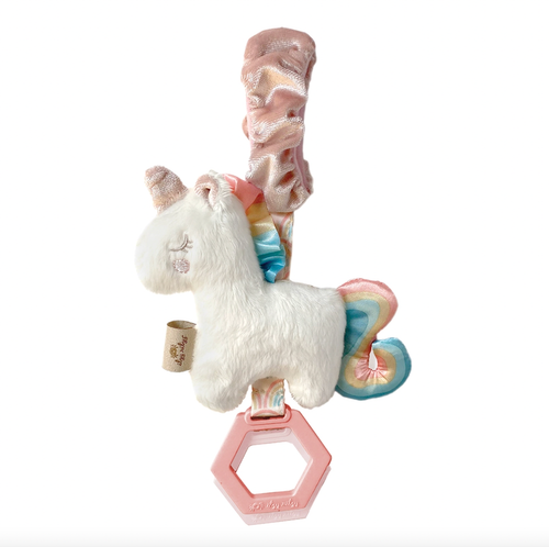Let's Explore! Our soft, plush Ritzy Jingleâ„¢ is the perfect accessory to keep baby entertained! Inside is a jingle ball that helps stimulate baby with its gentle sou