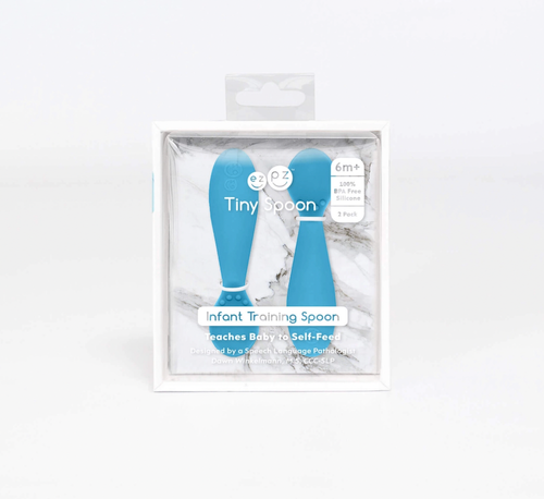 Learning to self-feed is an important developmental milestone, and the ezpz Tiny Spoon is designed to help baby learn how to feed independently. The Tiny Spoon has