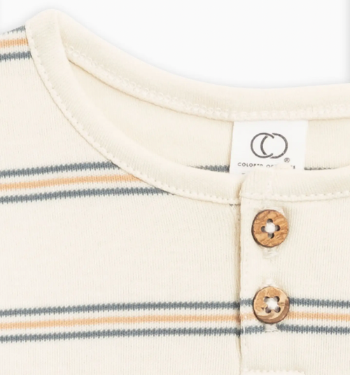Our Reef Henley is the perfect elevated basic for your child's wardrobe. Made from ultra-soft 100% organic cotton, this adorable long-sleeve henley takes comfort to
