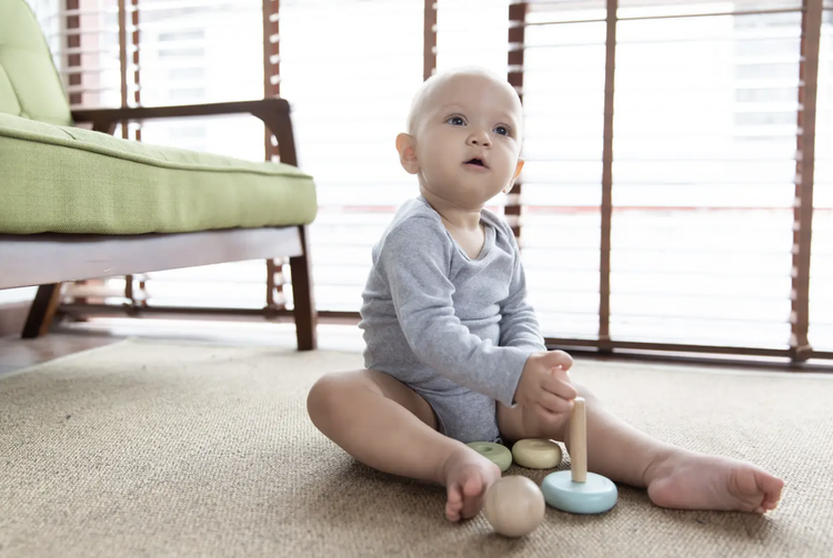 The PlanToys First Stacking Ring is a new take on a classic design. Great for encouraging hand-eye coordination, little ones can stack and unstack as well as practic