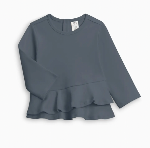 Our Edith Ruffle Hem Top is the perfect addition to your little's closet. Whether you dress it up, or keep it casual, your child is bound to look adorable with t
