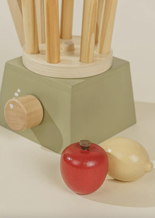 Anyone want a little smoothie? With this cute little wooden Blender, your little one will be able to make you the most delicious imaginary beverages ever tasted! An