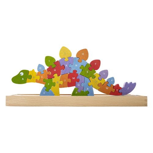 Alphabet and puzzle based problem solving come together to make this chunky wooden dinosaur come to life. Made from durable rubberwood, this 26 piece alphabet toy i