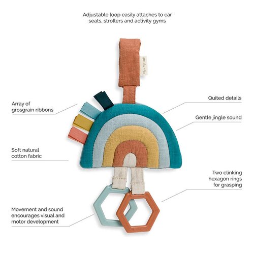 Let’s Explore! Our Ritzy Jingle™ from our Bitzy Bespoke™ collection is the playful pick-me-up your babe can’t resist!
Sensory design in mind, this toy is crafted wit