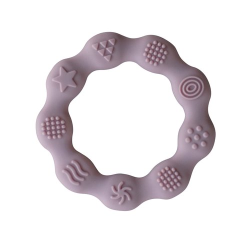 The ring design is super easy for baby to grasp and hold, and the variety of textures help soothe sore gums. Made of 100% food-grade silicone, it’s easy to wash and