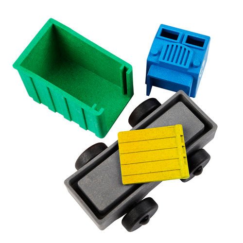 The Recycling Truck, from Luke's Toy Factory, is an educational version of our popular Dump Truck. Made from recycled organic fibers (sawdust from furniture factorie
