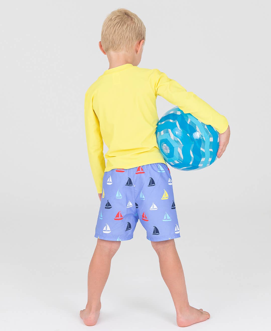 Boys Down By The Bay Swim Trunks: Blue