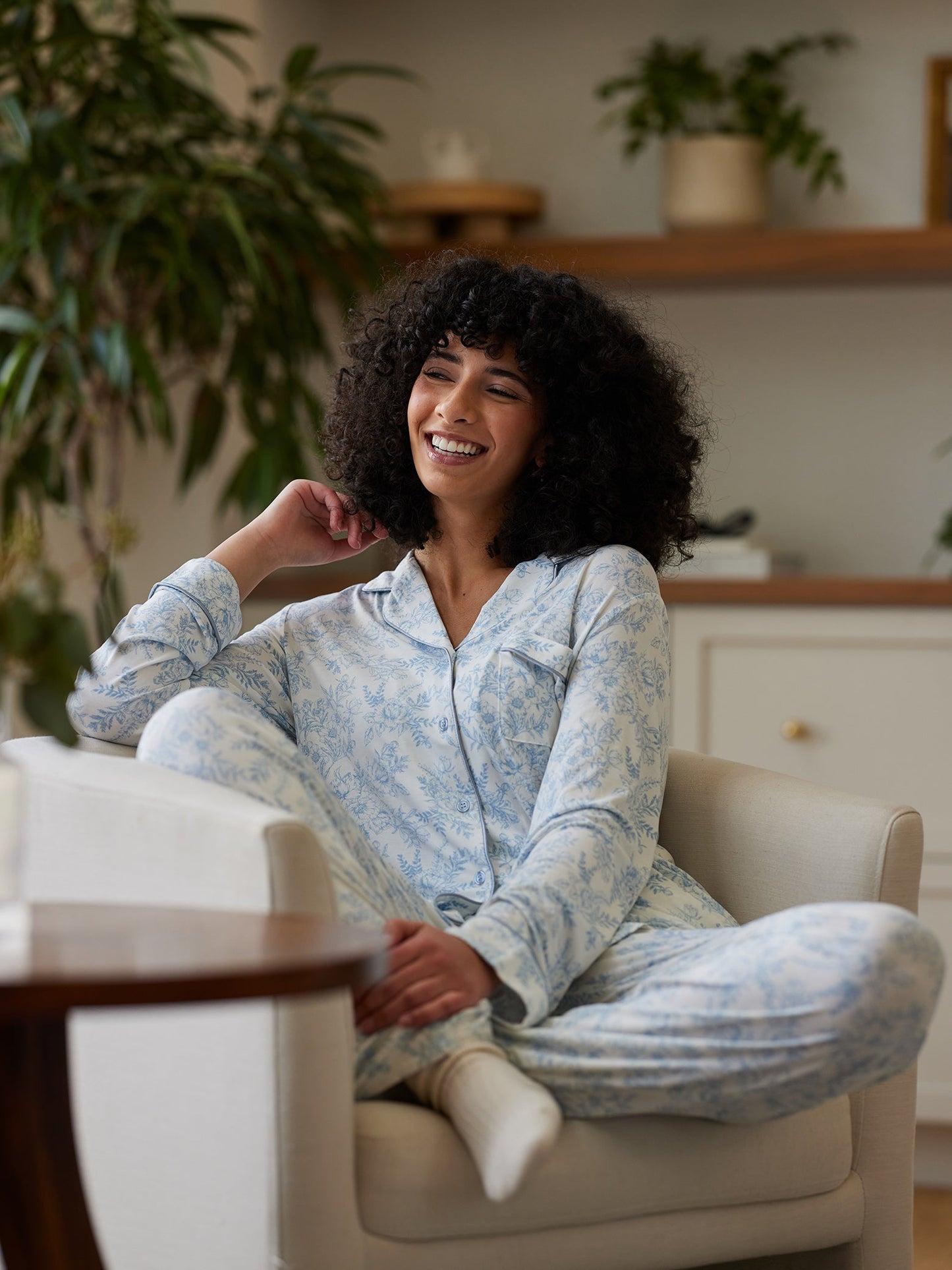 Women's Bamboo Stretch-Knit Long Sleeve Pajama Set