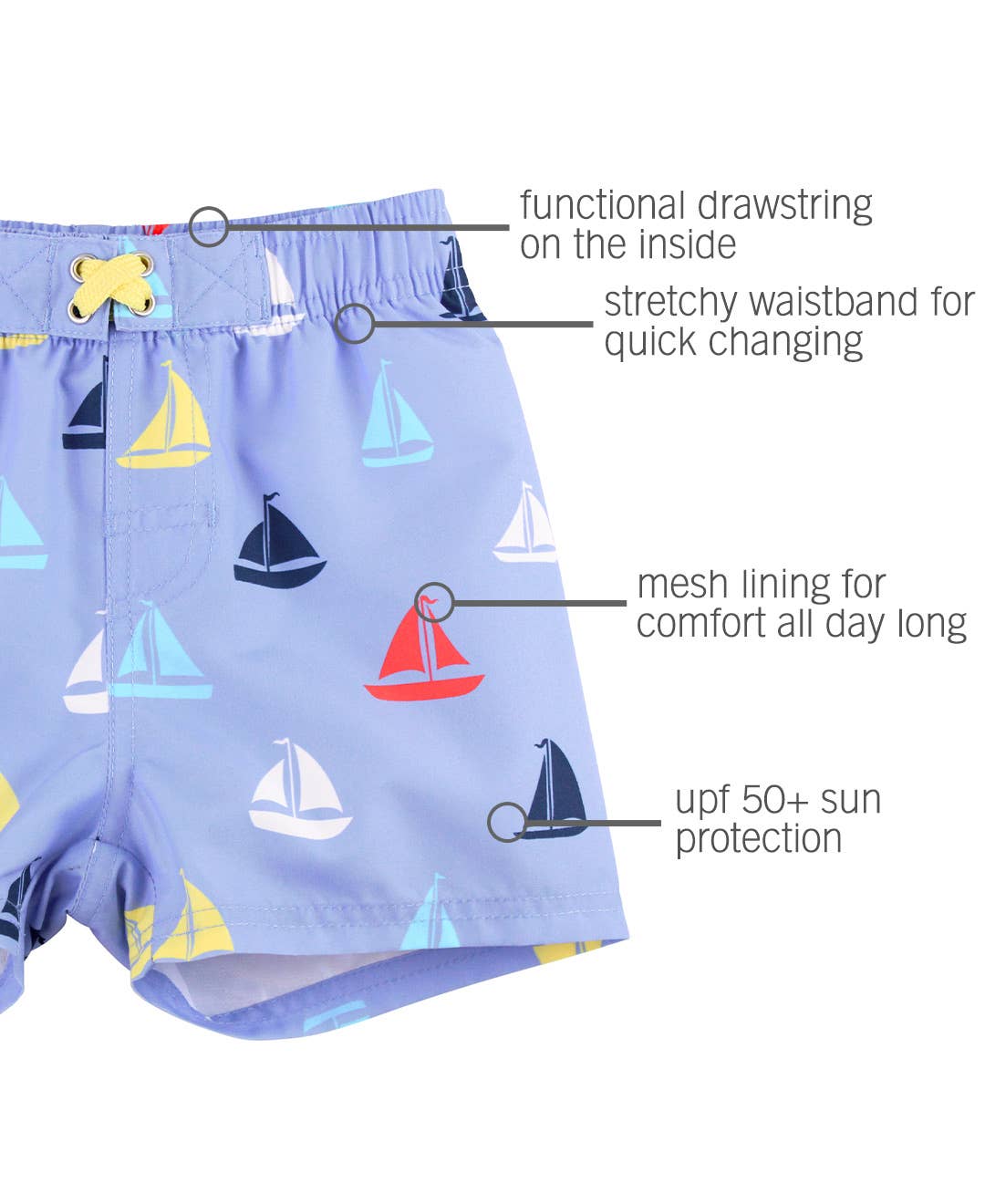 Boys Down By The Bay Swim Trunks: Blue