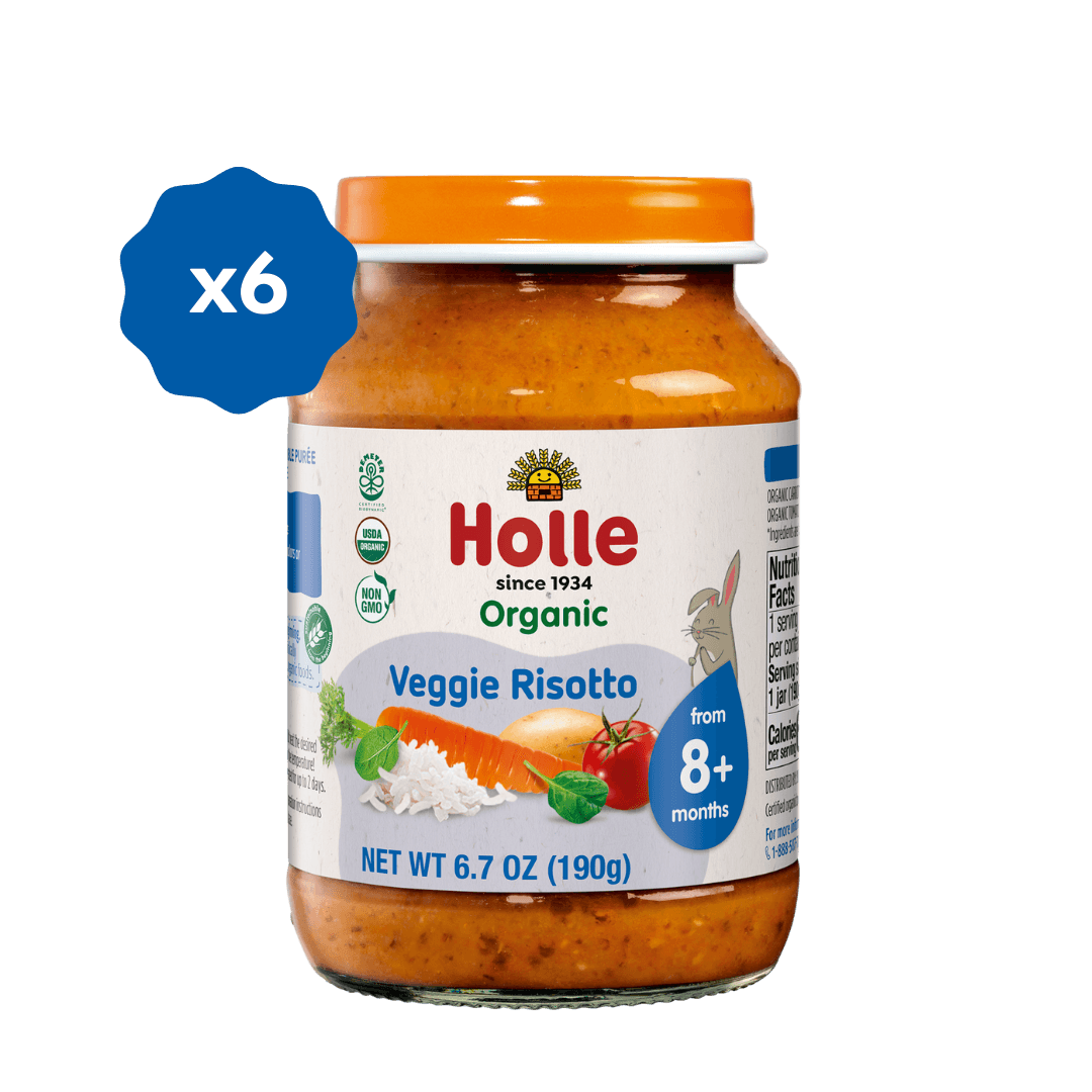 Holle Organic Baby Food Jar - Veggie Risotto - 6 Jars