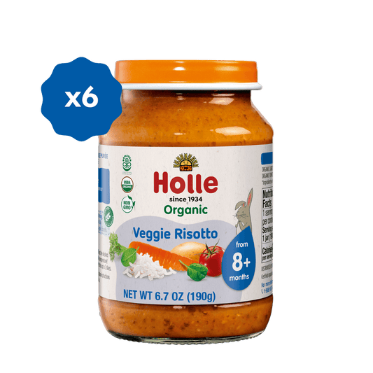 Holle Organic Baby Food Jar - Veggie Risotto - 6 Jars