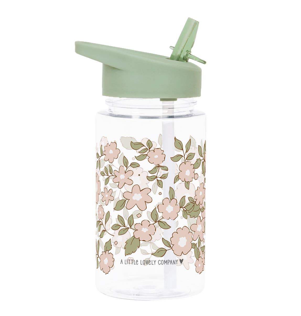 Kids Water Bottle - Blossoms (Sage)
