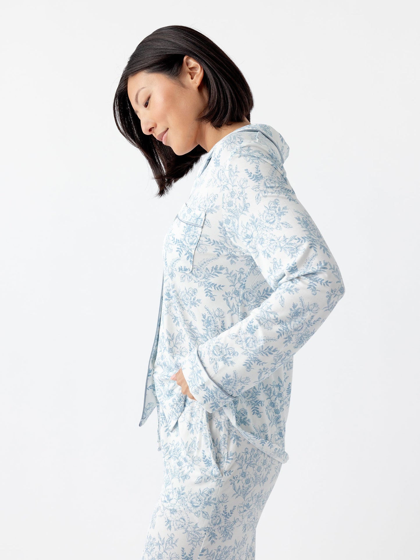 Women's Bamboo Stretch-Knit Long Sleeve Pajama Set