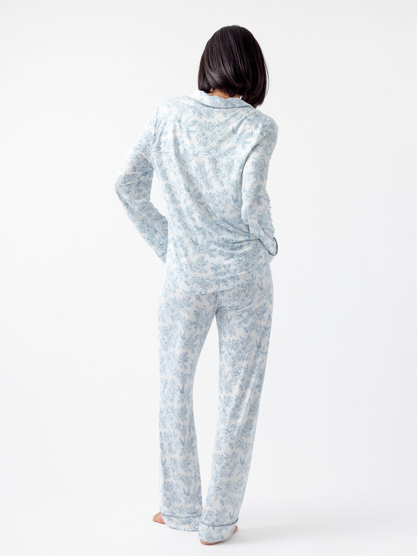 Women's Bamboo Stretch-Knit Long Sleeve Pajama Set
