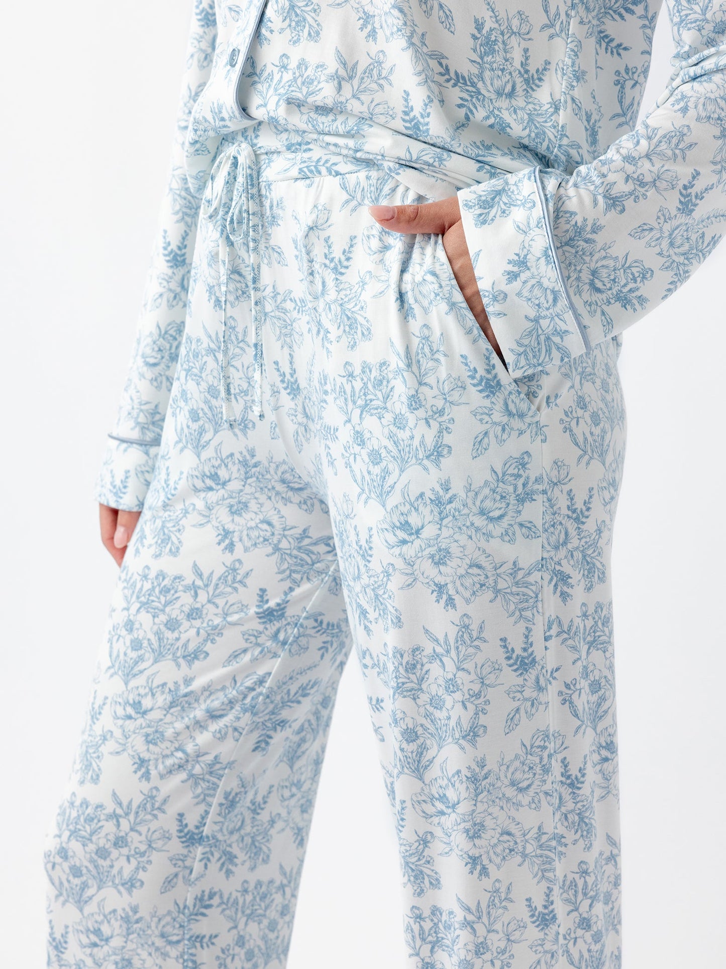 Women's Bamboo Stretch-Knit Long Sleeve Pajama Set