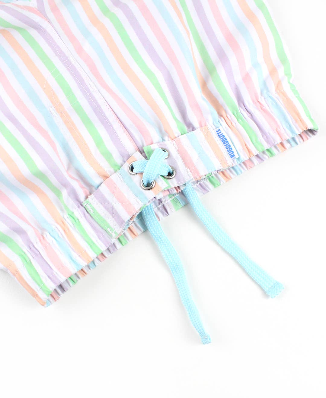 Boys Pastel Rainbow Stripe Swim Trunks