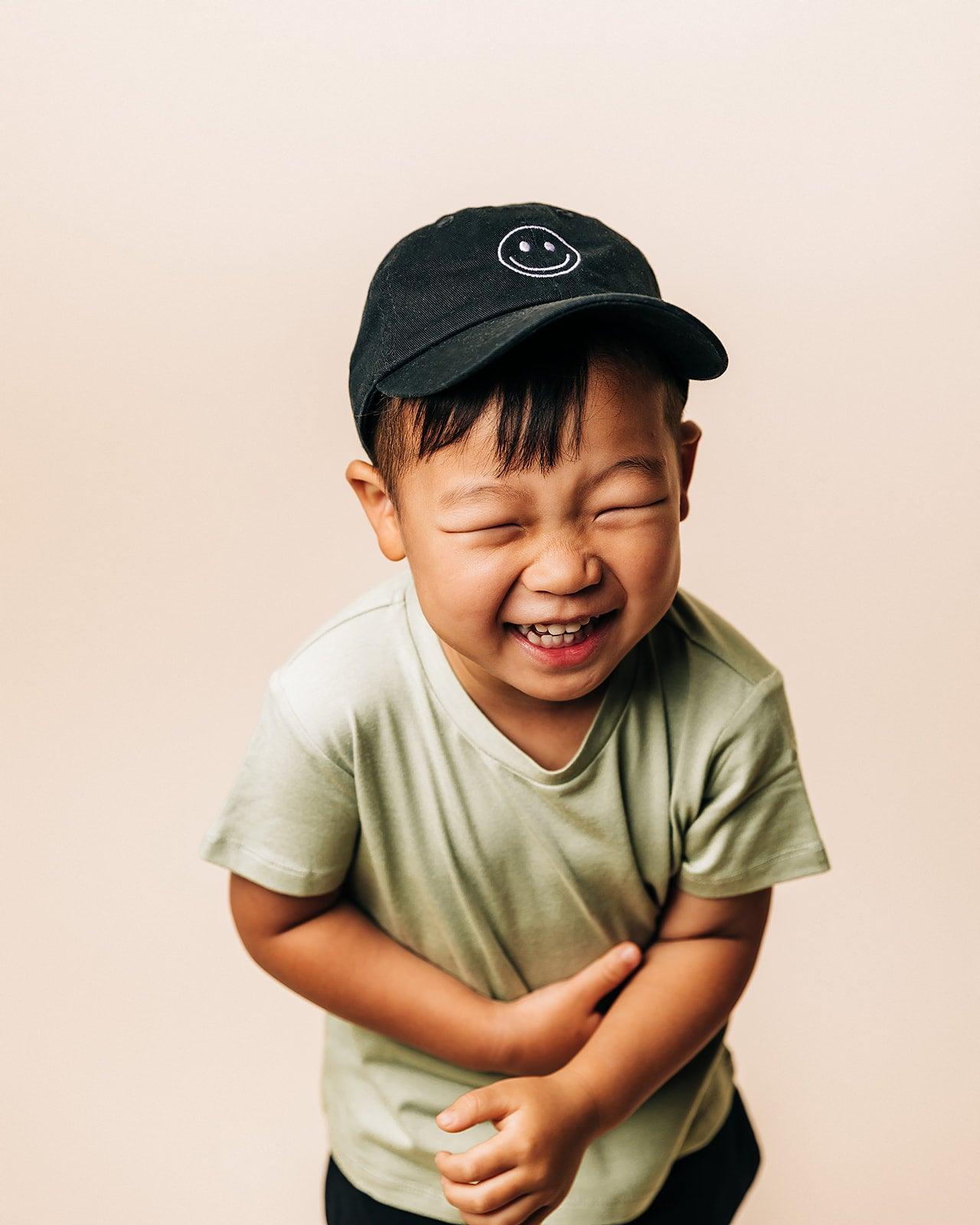 Smiley Face Hat in Black
