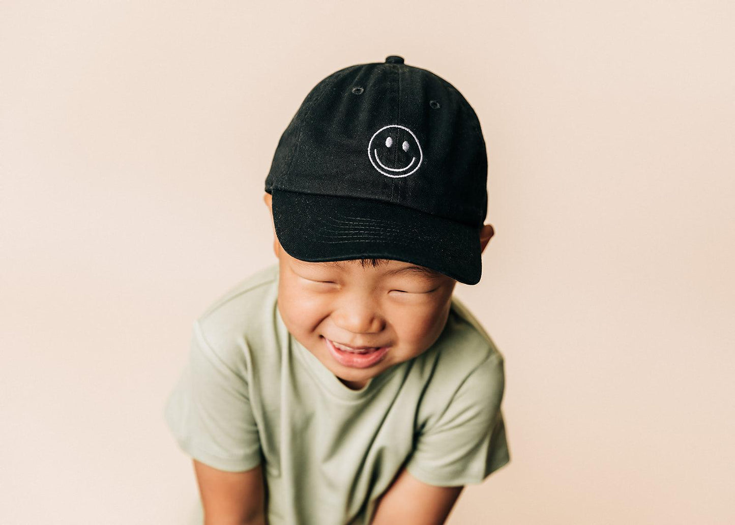Smiley Face Hat in Black
