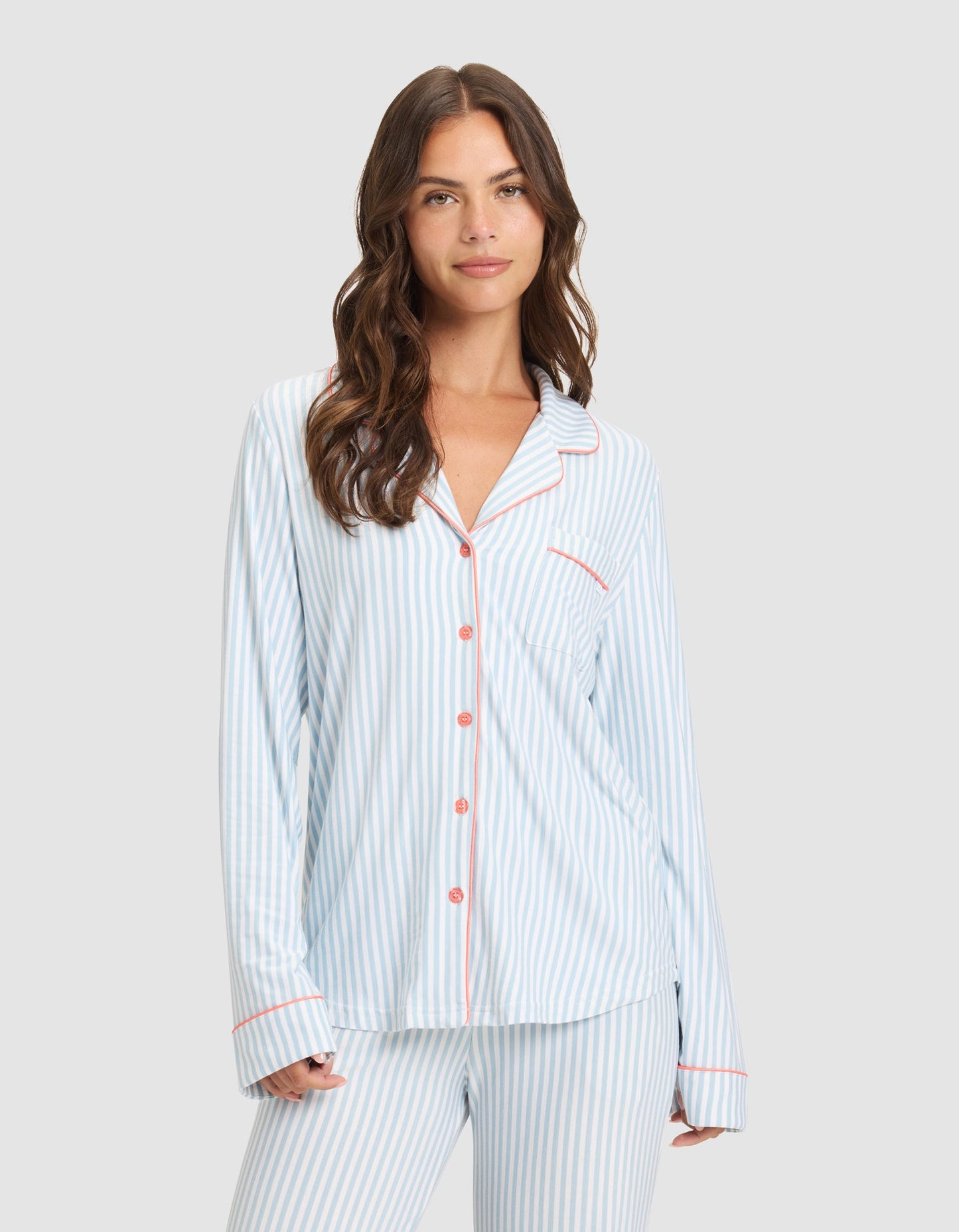 Women's Bamboo Stretch-Knit Long Sleeve Pajama Set