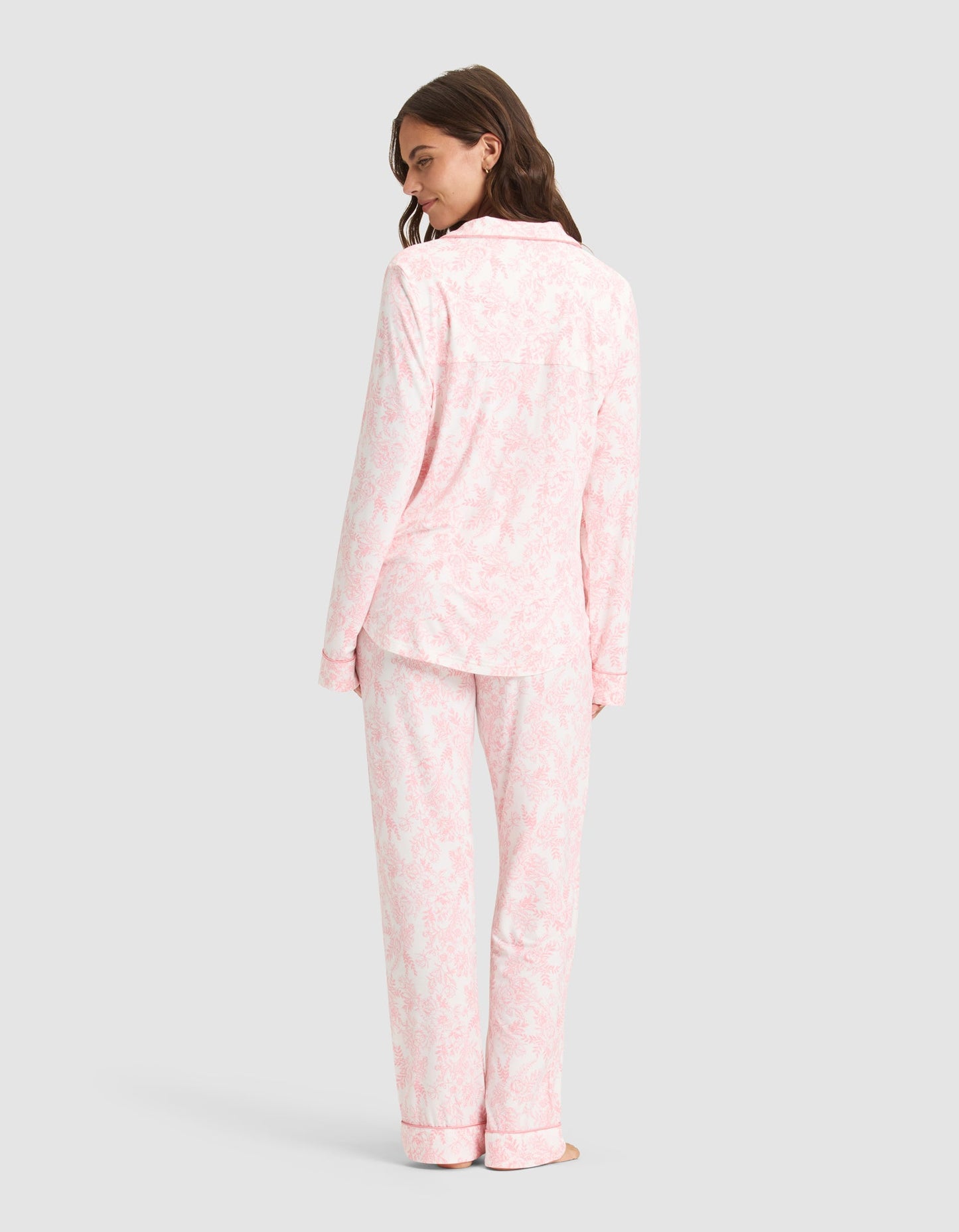 Women's Bamboo Stretch-Knit Long Sleeve Pajama Set