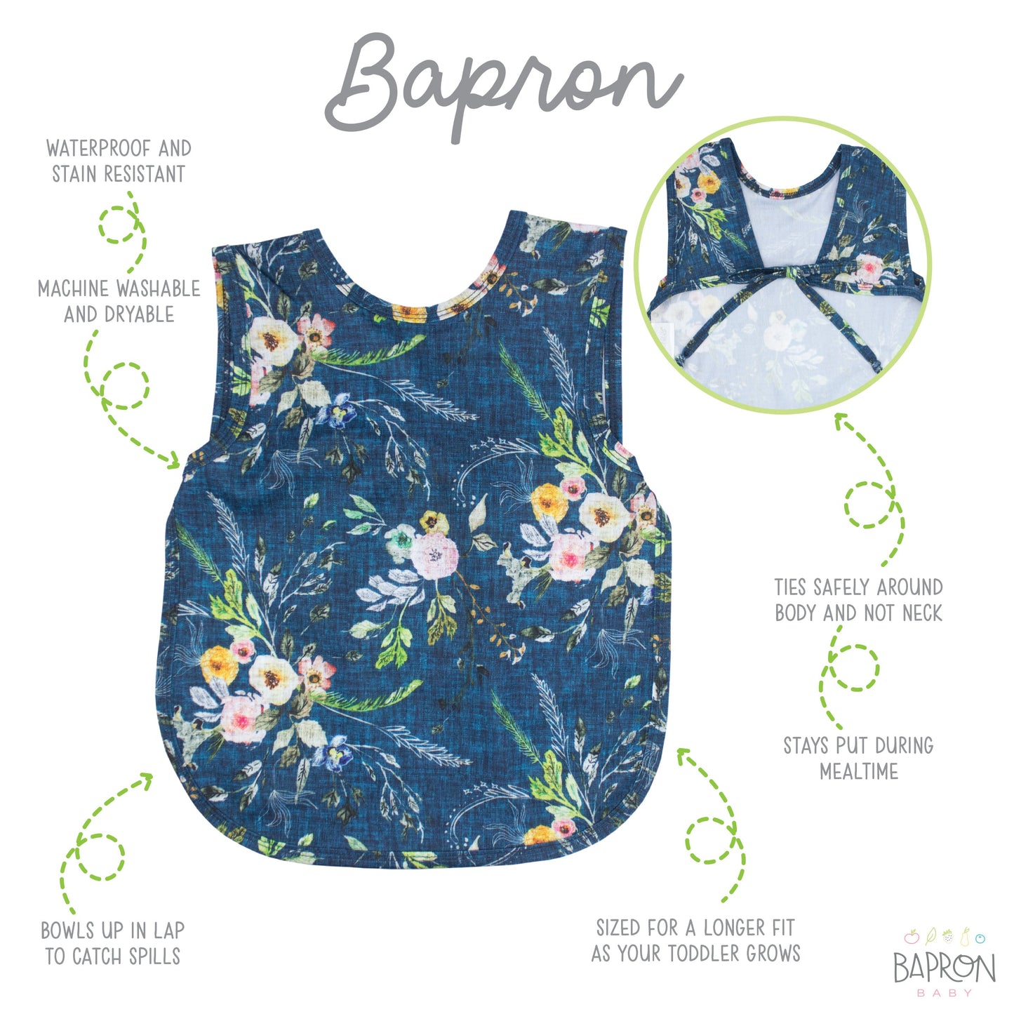 Boho Floral Bapron