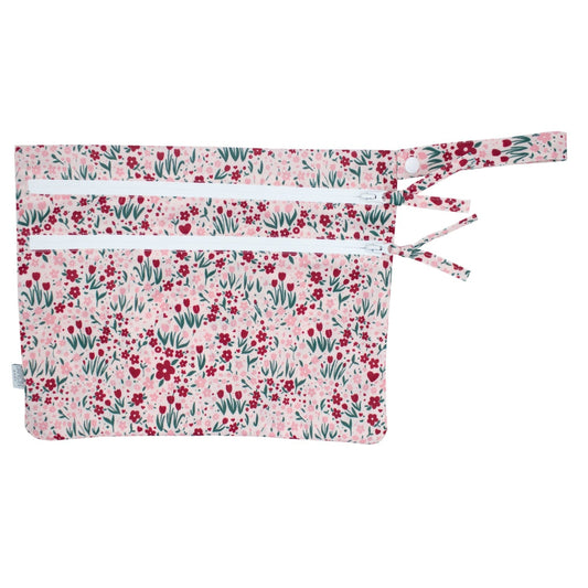 Blushing Blooms - Waterproof Wet Bag (For mealtime, on-the-go, and more!)