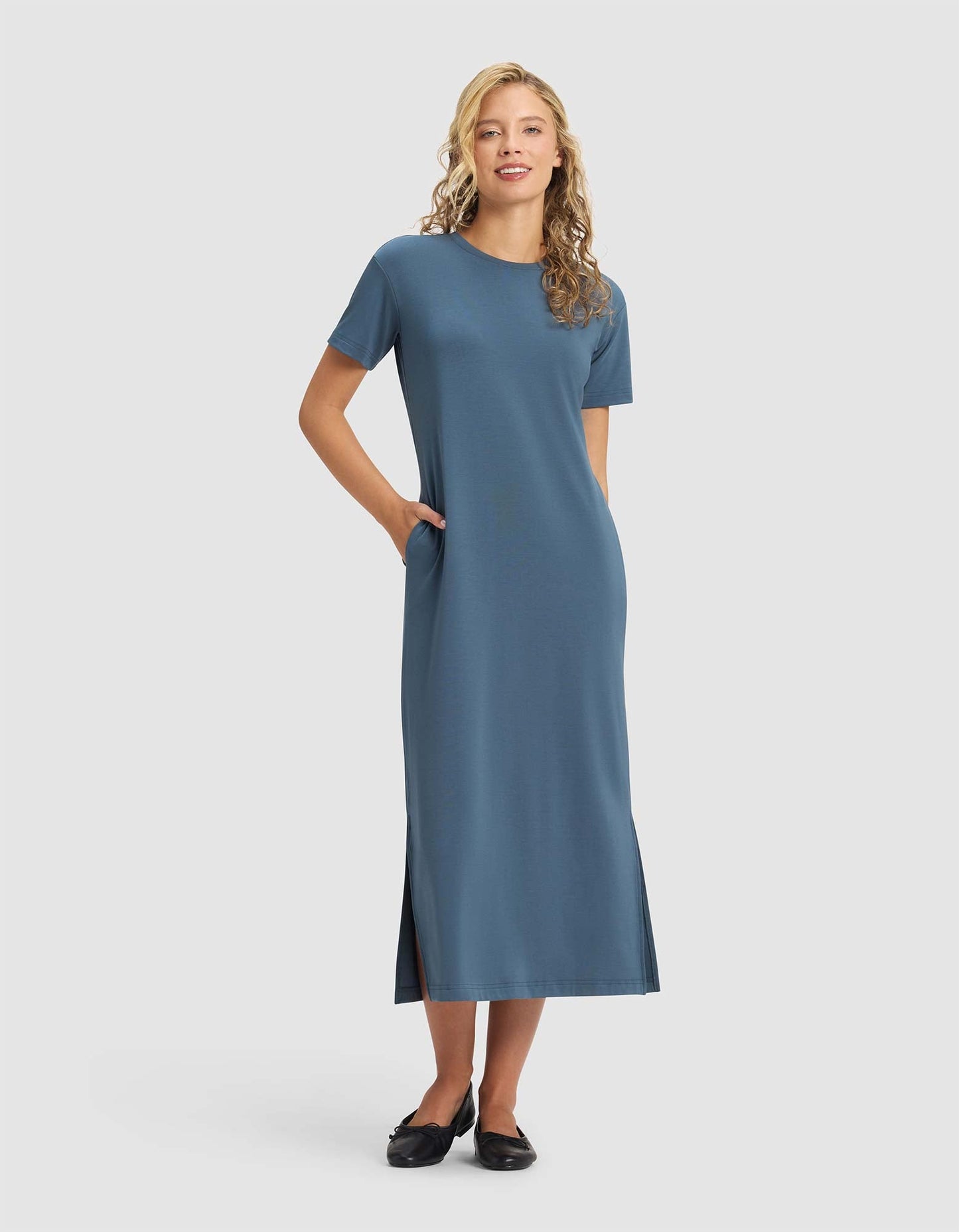 Women's Brushed Bamboo Midi Dress
