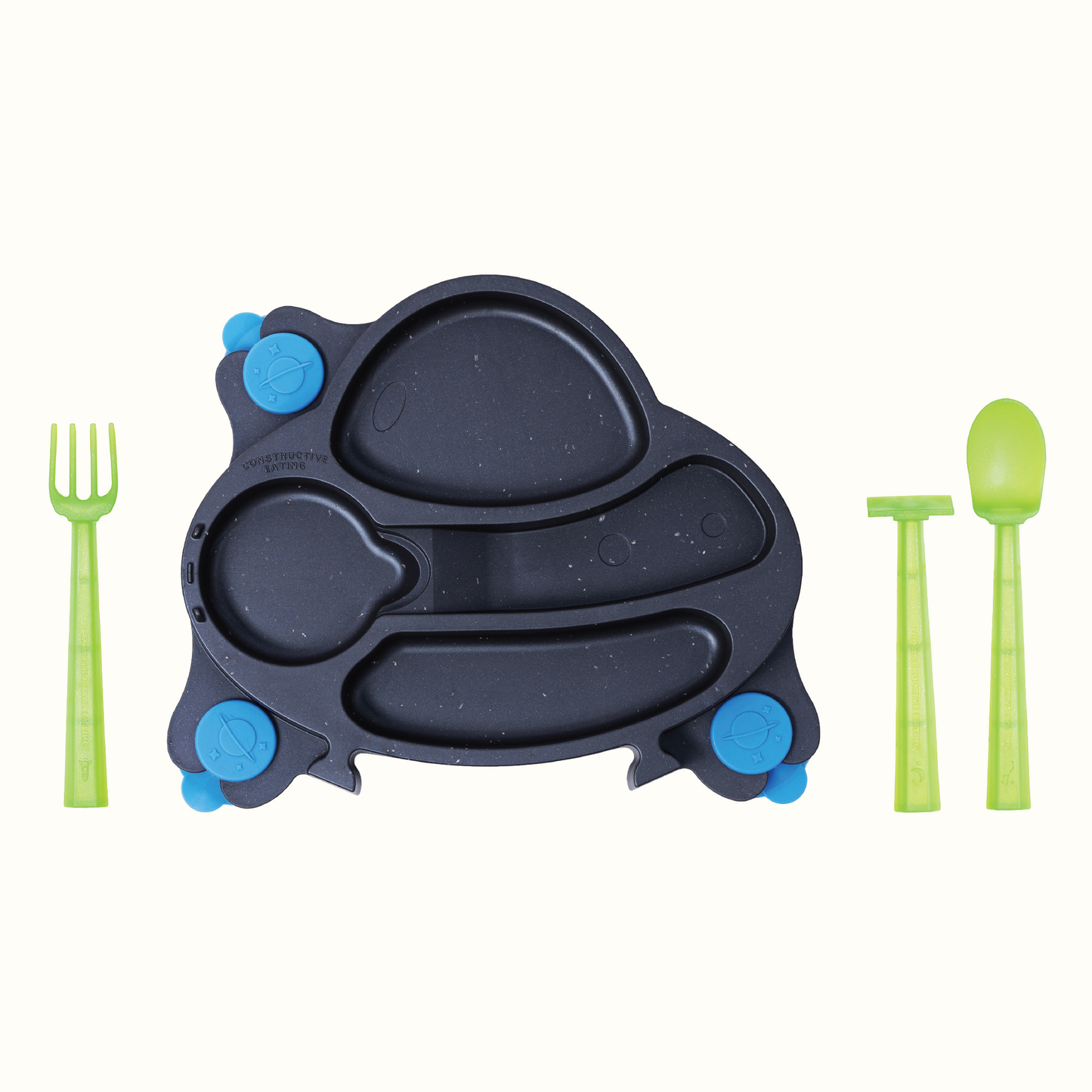 UFO Training Plate and Utensils by Constructive Eating