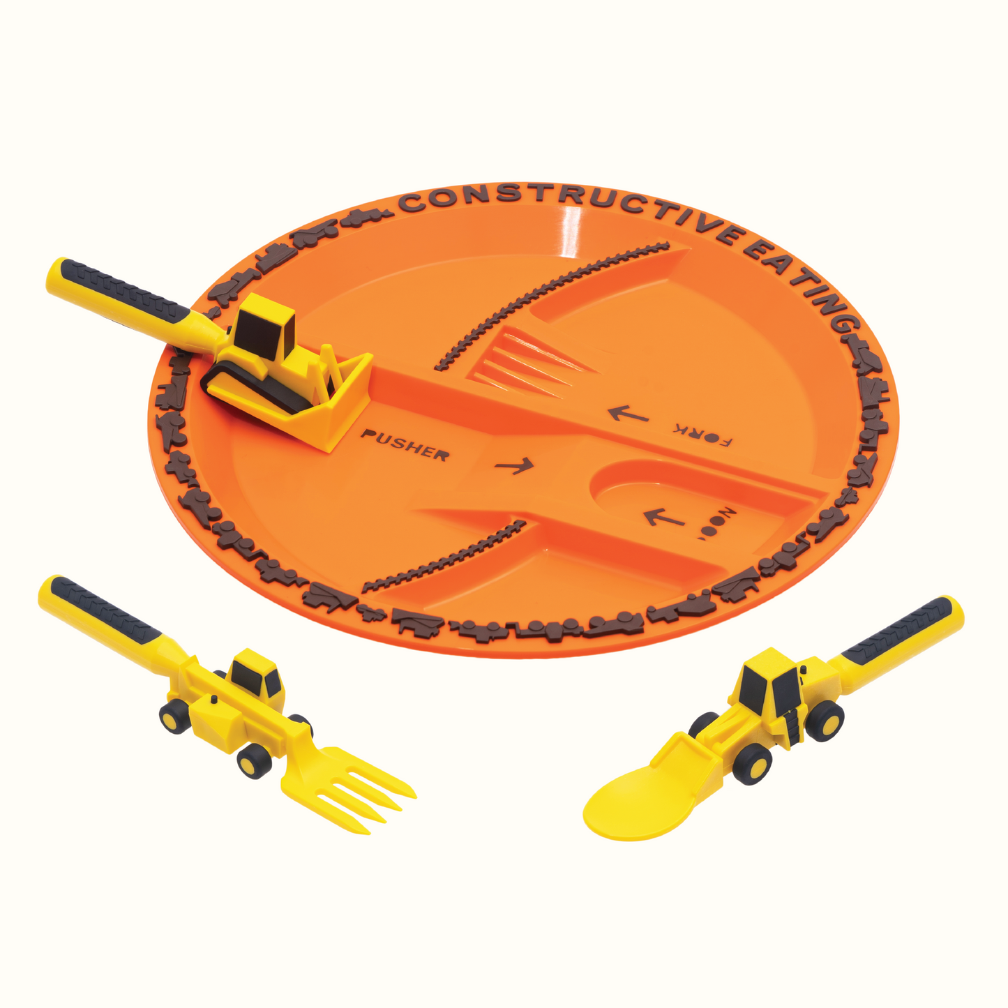 Construction Utensil and Plate Combo by Constructive Eating