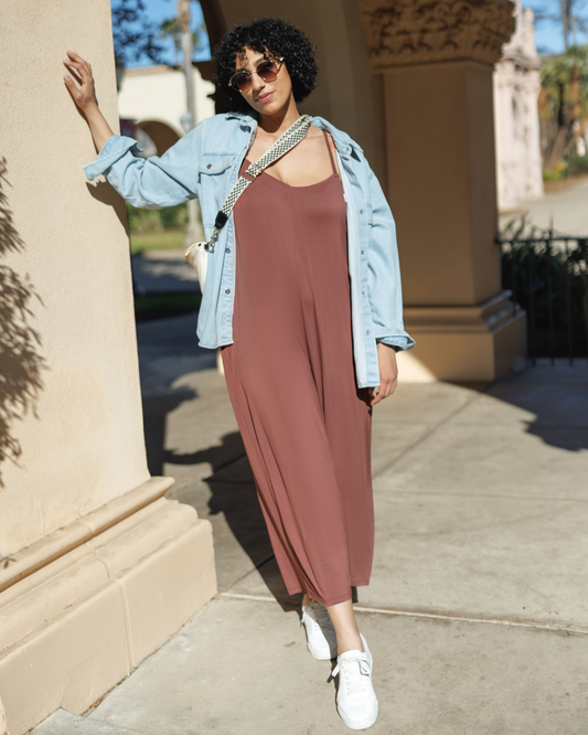 Charlie Maternity & Nursing Romper | Redwood