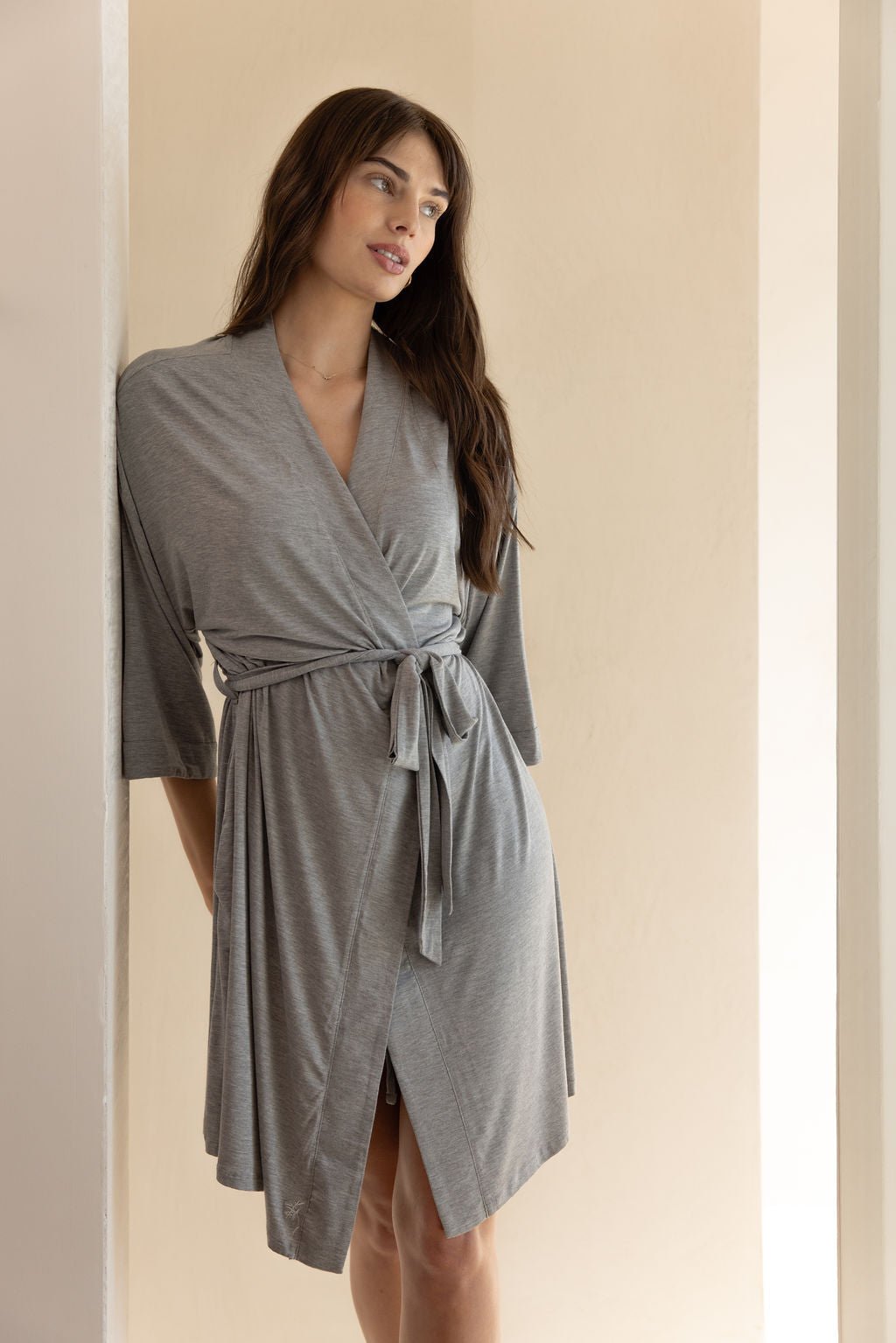 Women's Bamboo Stretch-Knit Kimono Robe