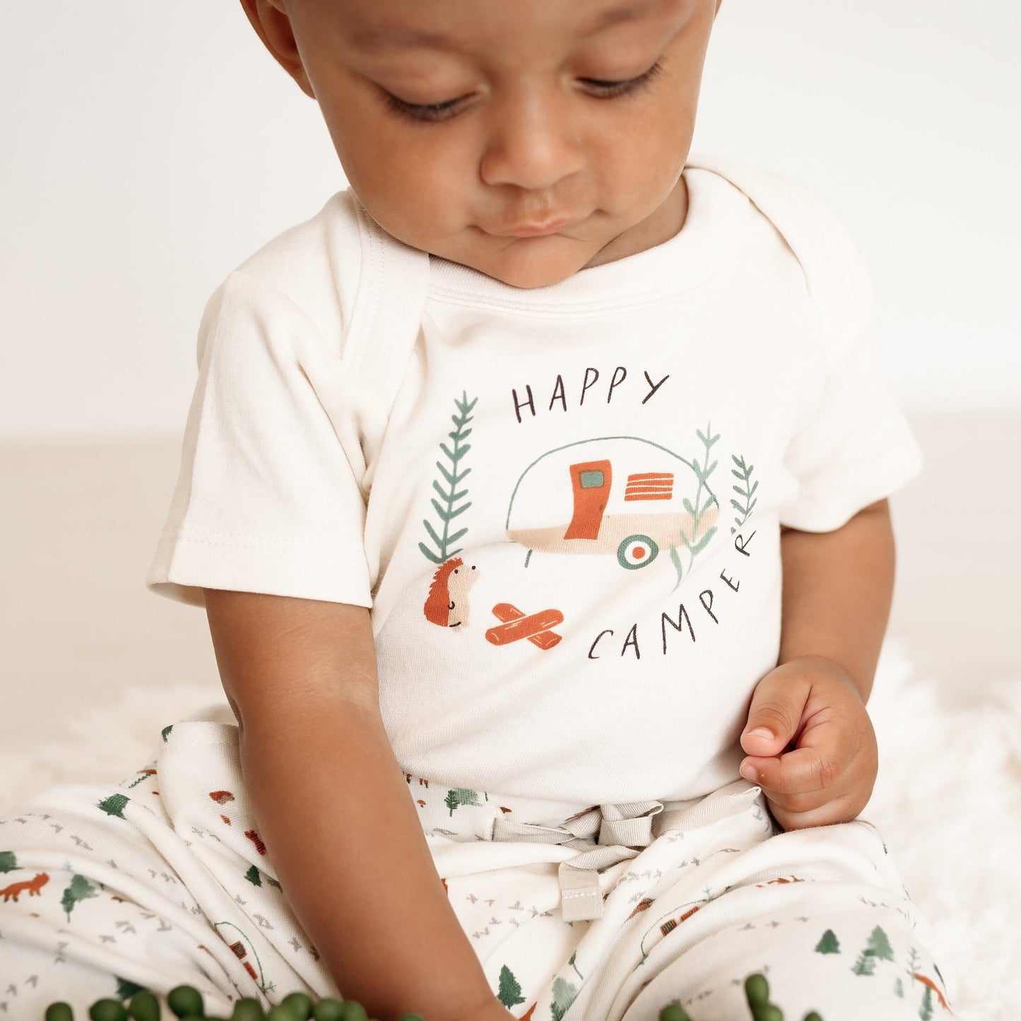 graphic bodysuit | happy camper