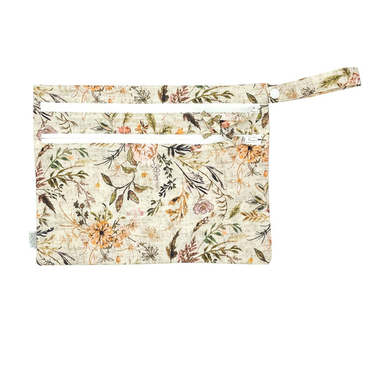 Delilah Floral - Waterproof Wet Bag (For mealtime, on-the-go, and more!)