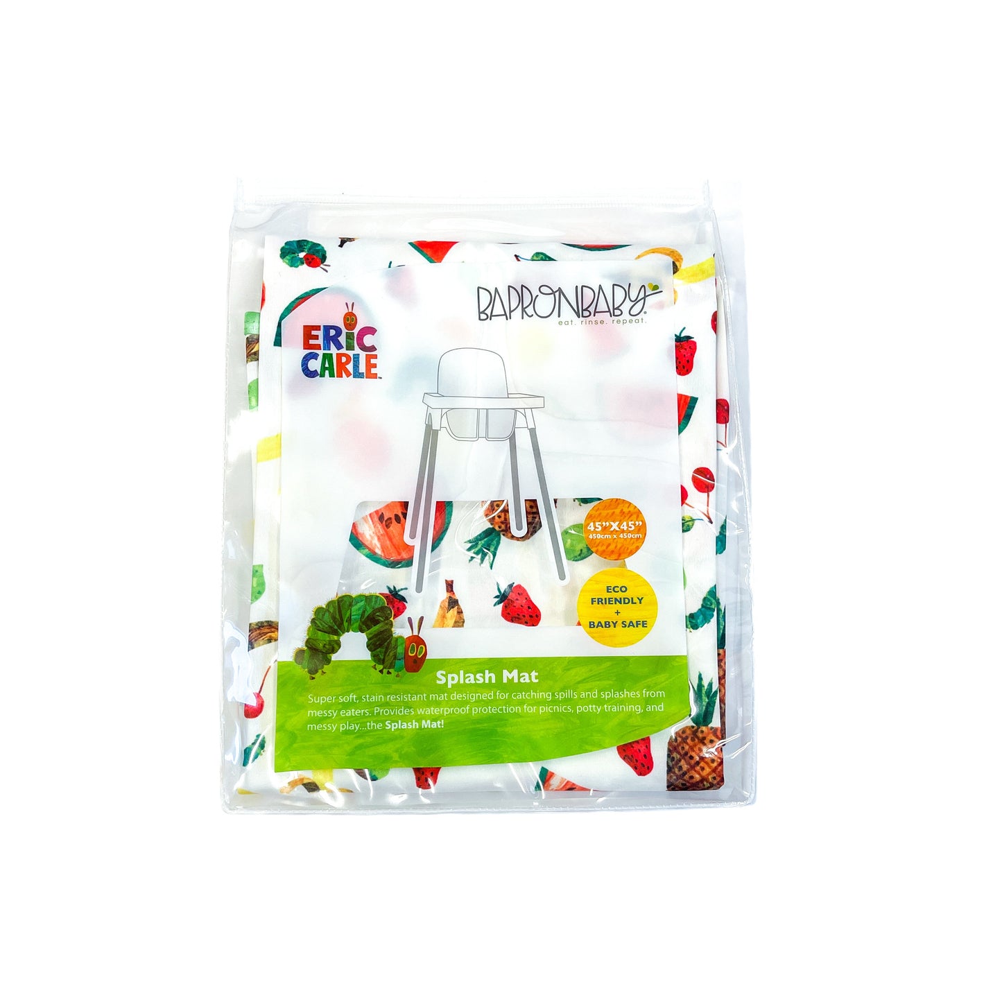 Tropical Fruit Splash Mat - from the World Of Eric Carle - A Waterproof Catch-All for Highchair Spills and More!