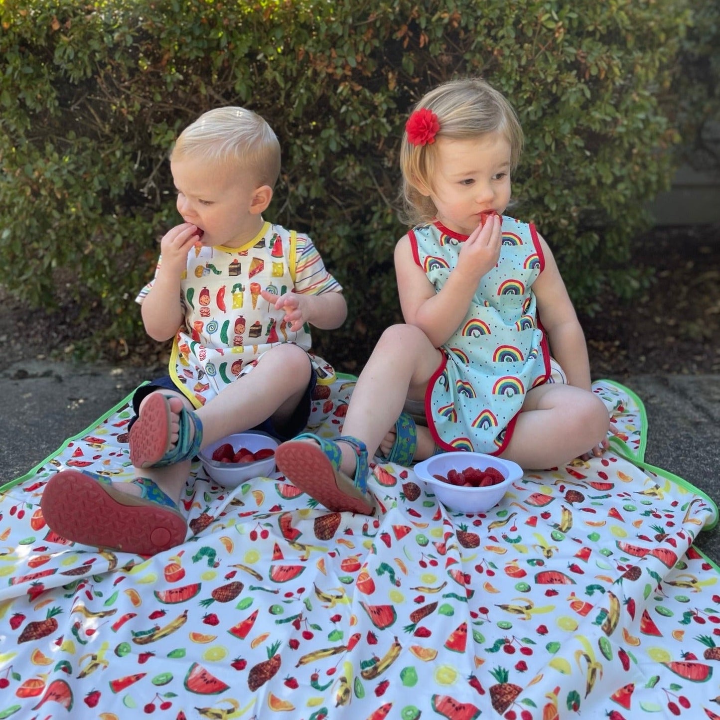 Tropical Fruit Splash Mat - from the World Of Eric Carle - A Waterproof Catch-All for Highchair Spills and More!