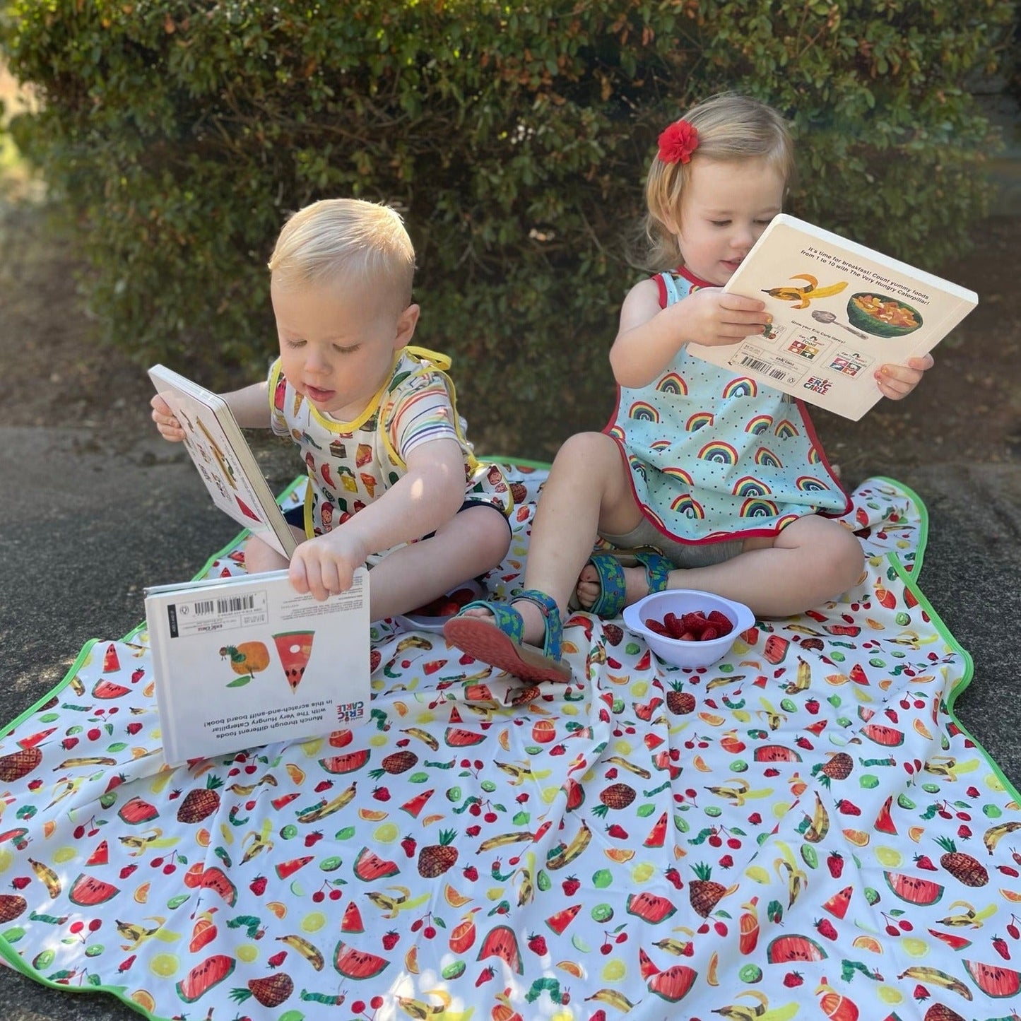 Tropical Fruit Splash Mat - from the World Of Eric Carle - A Waterproof Catch-All for Highchair Spills and More!