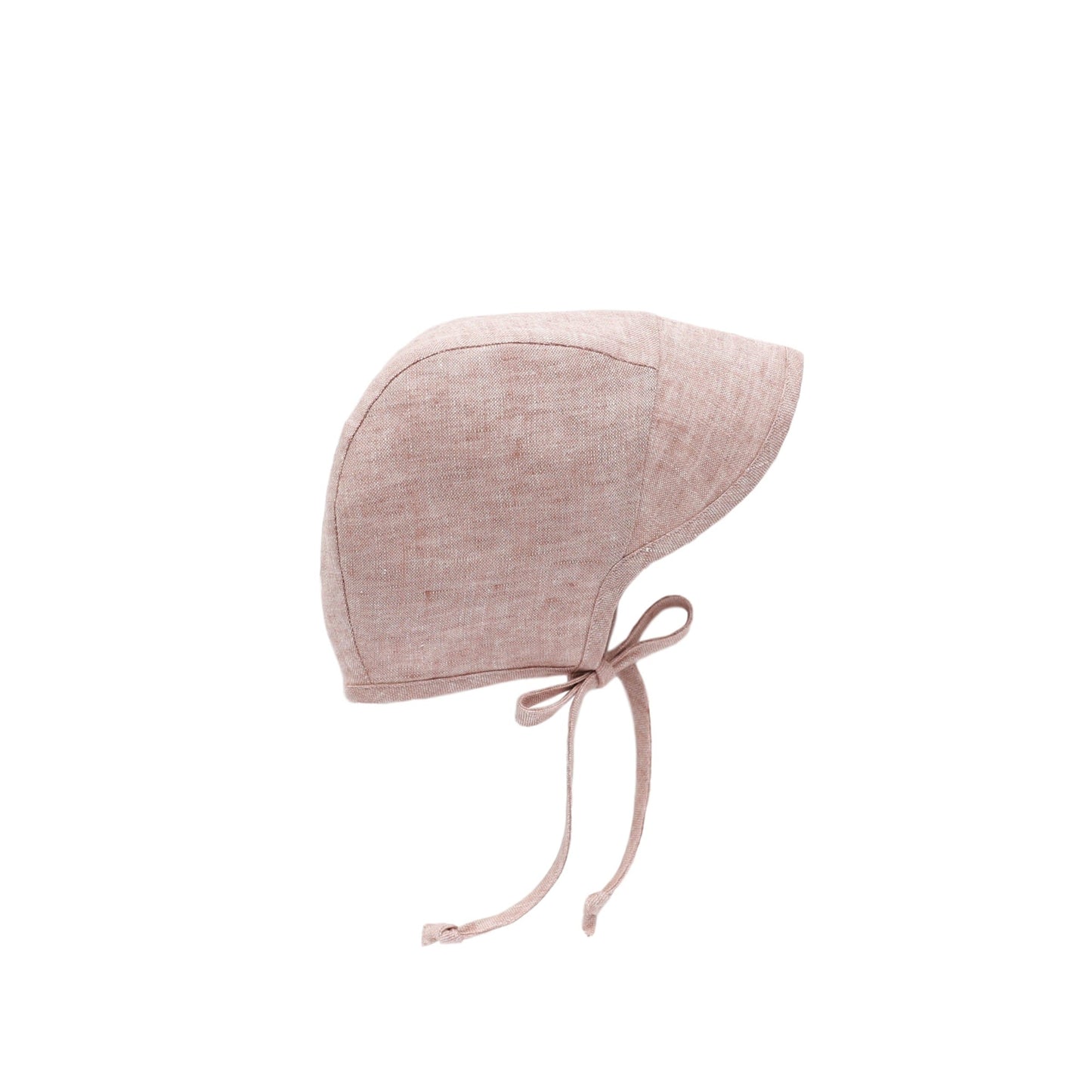 Brimmed Blush Linen Bonnet