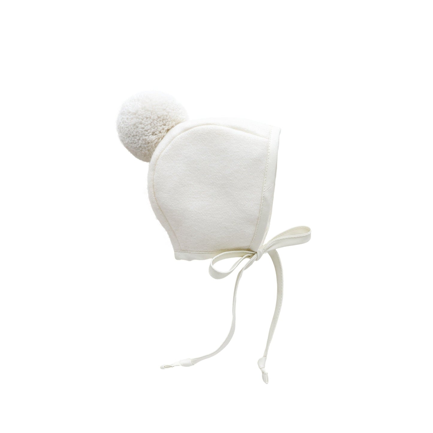 Ivory Pom Bonnet