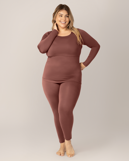 Jane Nursing Pajama Set | Redwood