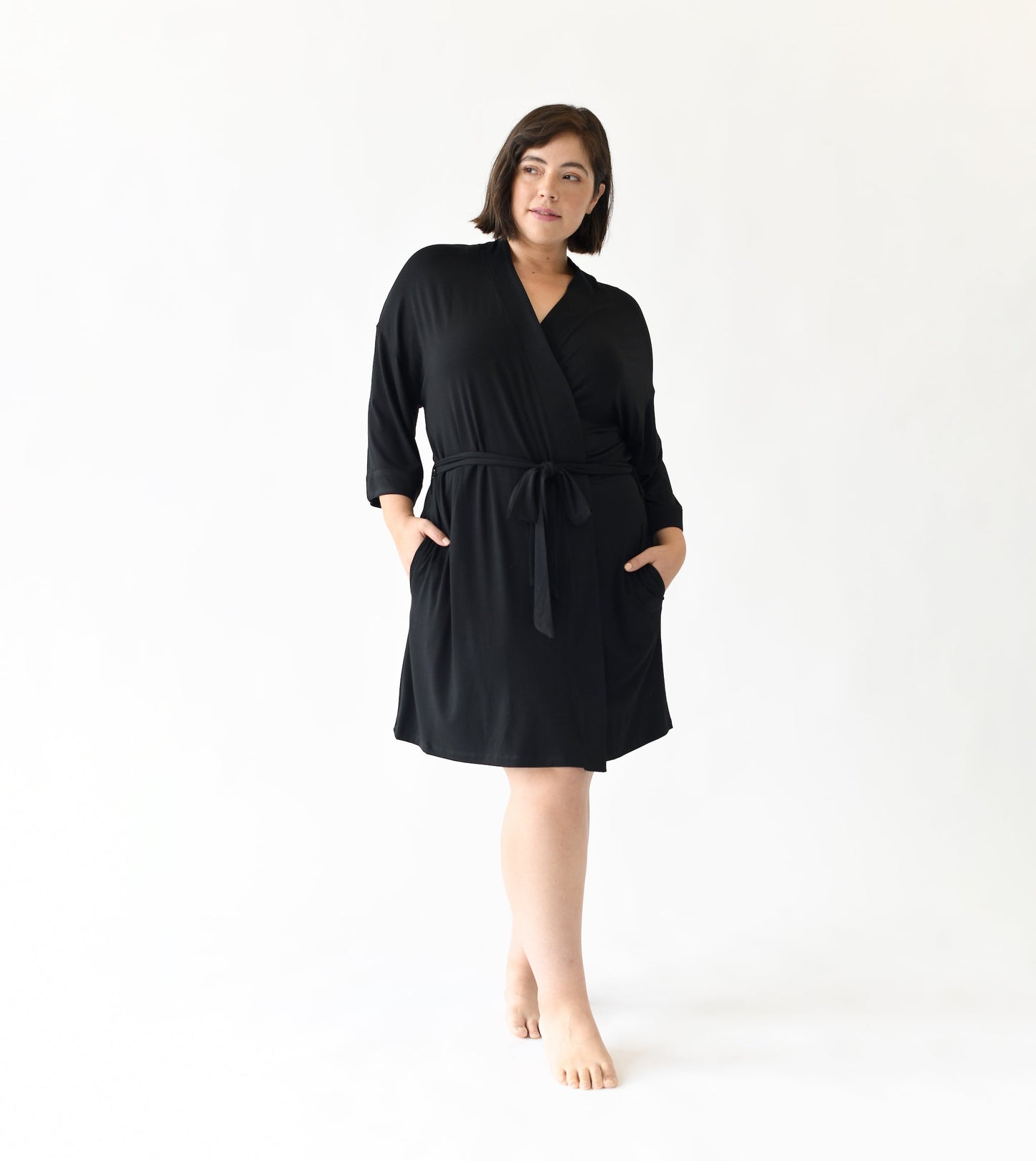 Women's Bamboo Stretch-Knit Kimono Robe