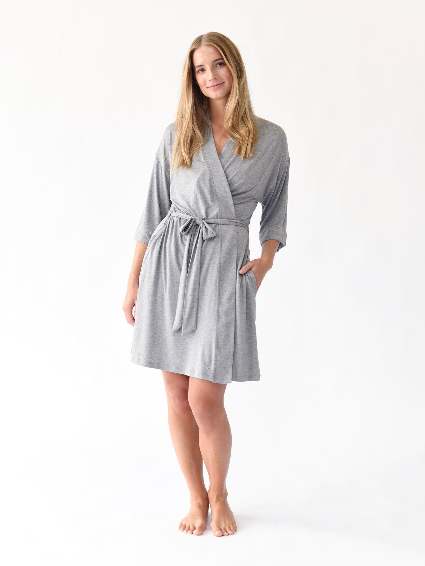 Women's Bamboo Stretch-Knit Kimono Robe