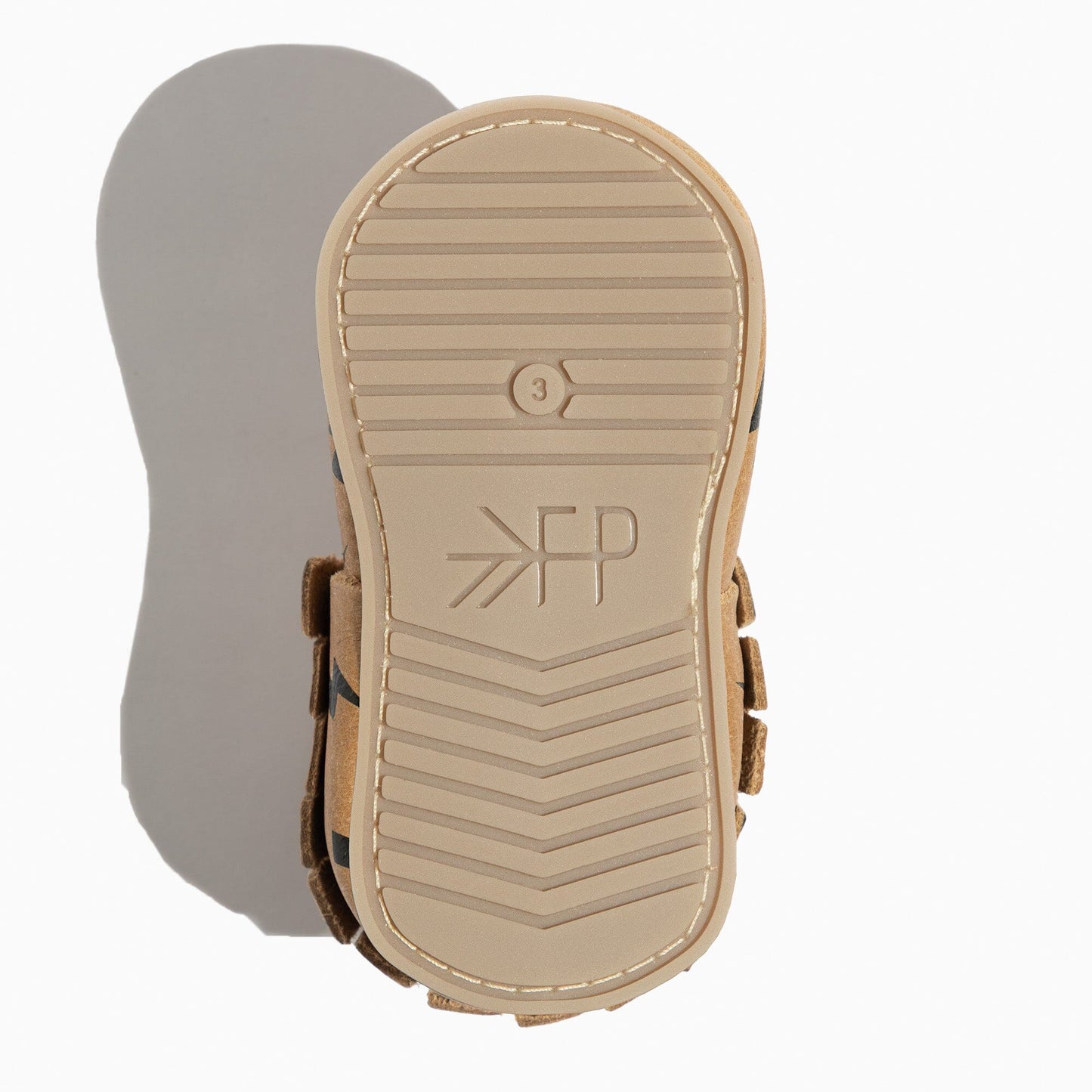 Weathered Brown Lightning Moccasin Baby Shoe