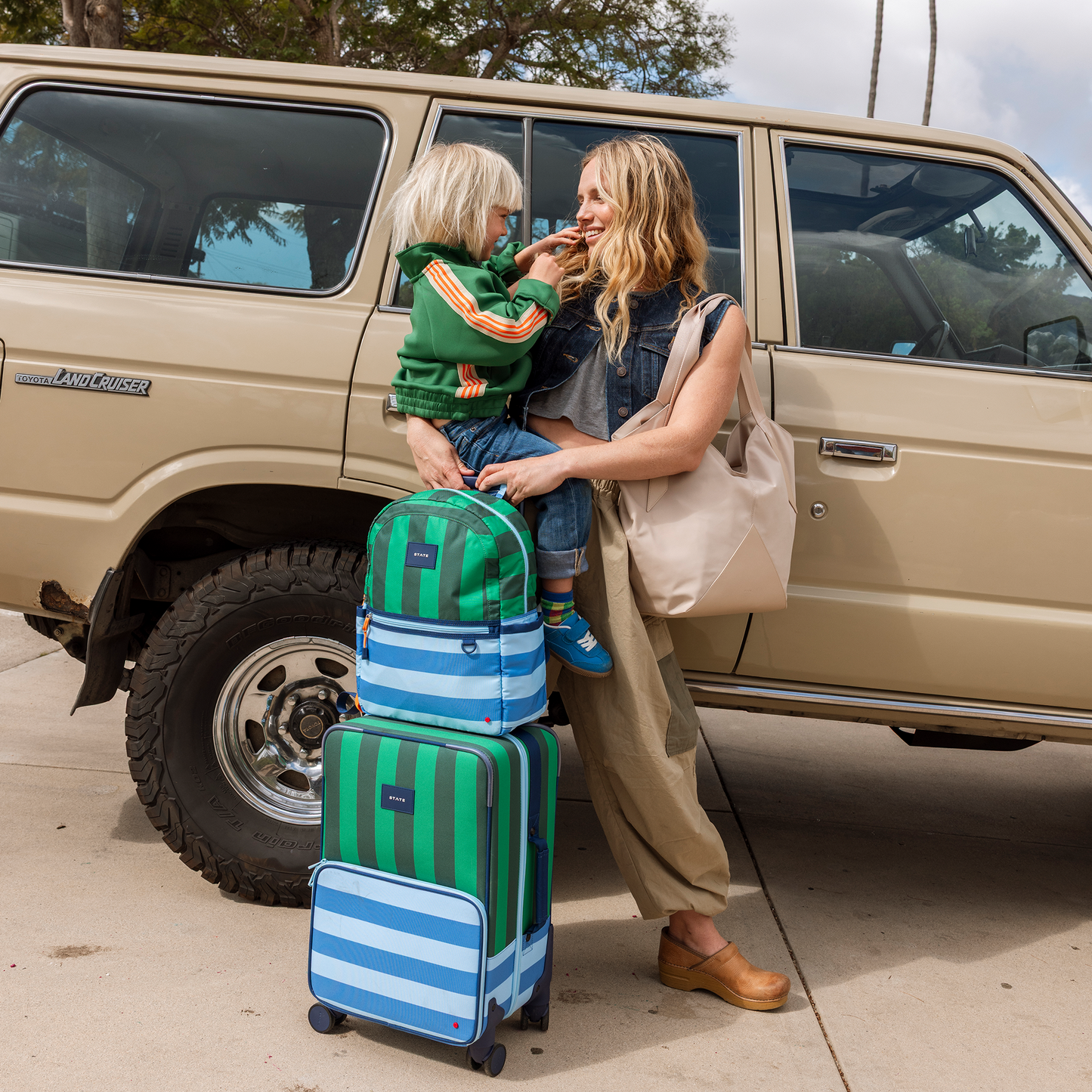 Stripe Carry-On Suitcase