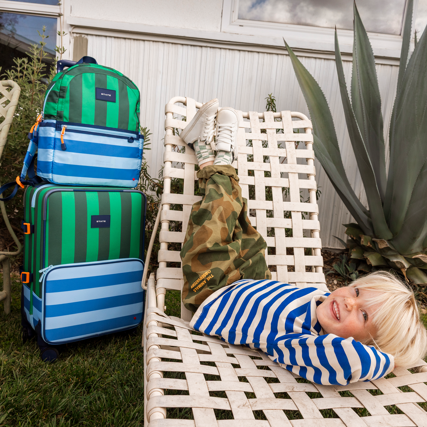 Stripe Carry-On Suitcase