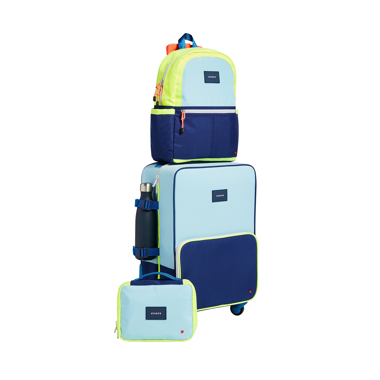 Navy/Neon Carry-On Suitcase